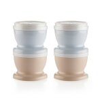 2 petits pots - fleur bleue