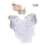 2 pi�ces d'accessoires de photographie pour nouveau - n�s, bandeau de cheveux de b�b�, barboteuse, bandeau ...