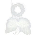 2 pices bb blanc aile d'ange bandeau nouveau - n photographie accessoires ange aile bandeau coiffure ...