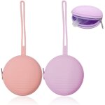 2 pi�ces boite a tetine bebe, bo�te a t�tine en silicone pour b�b�, rangement pour t�tine, sac t�tine ...