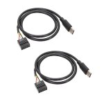 2 pices cble usb 9 broches vers type c pour carte mre d'ordinateur ecran secondaire usbc lcd pc adaptateur ...