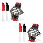 2 pices doublure de balle de golf, marqueur d'alignement de balle de golf, 3 lignes, marqueur de balle ...