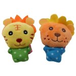 2 pices / ensemble en peluche nouveau n doux poupe chien cochon lion bracelet hochet pied chaussettes ...