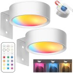 2 pices lampe tableau sans fil, lampes magntiques avec tlcommande, 3 couleurs de lumire, intensit ...