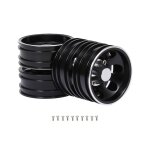 2 pi�ces moyeu de jante de roue avant et arri�re en m�tal noir alliage de m�tal 7 / 10 rayons pour 1:14 ...