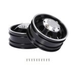 2 pièces moyeu de jante de roue avant arrière en métal noir alliage métallique 7 / 10 rayons pour 1:14 ... 2 pièces moyeu de jante de roue avant arrière en métal noir alliage métallique 7 / 10 rayons pour 1:14 ...