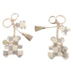 2 pices porte - cls ours mignon pendentif en cuir en alliage de zinc porte - cls accessoire dcoratif ...
