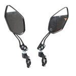 2 pices rtroviseurs de vlo rglables en alliage d'aluminium noir rtroviseur de vlo pour vtt vlo ...
