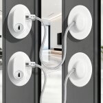 2 pi�ces s�curit� fen�tre enfant, serrure de r�frig�rateur s�curit� enfant avec adh�sif puissant, entrebailleu ...