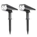 2 pièces spots solaires led lumineuses lampes solaires ip65 projecteurs de paysage etanches 2 pièces spots solaires led lumineuses lampes solaires ip65 projecteurs de paysage etanches