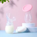 2 pi�ces tire - lait manuel tire - lait allaitement, tire - lait en silicone dans un sac avec couvercle, ...