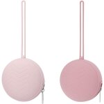 2 pochettes a t�tines en silicone sans bpa - bo�te de rangement etanche pour sucettes b�b�