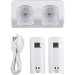 2 port + 2 batterie 2800mah station chargeur pour nintendo wii wiimote manette