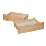 2 tiroirs de rangement en bois roulettes pour lit gigogne 2 tiroirs de rangement en bois roulettes pour lit gigogne