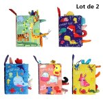 2 x livre tissu bb enfant age eveil premier intelligence cognitive education chevet jouet (alatoire) ...