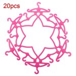 20 cintres de poup�e assortis, accessoires de chiffon pour b�b�, robe de princesse rose, cintres pour ...