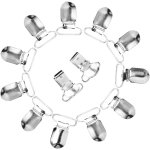 20 pi�ces m�tall pince a bretelle attache t�tine sucette pour jarretelles suces bavoir 25mm