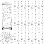 20 pices perles d'eau blanc, perles d'eau blanc flottantes, bougie flottante pour vases, perle d'eau, ...