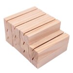 20 pices wood place card holders, wooden table number holder memo stand stand card desktop message