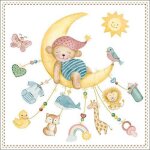 20 serviettes papier doudou ours endormi 33cm 20 serviettes papier doudou ours endormi 33cm