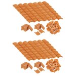 200 pi¿¿ces s¿¿ries tuiles de toit ensemble de construction tuiles miniatures mini maison de poup¿¿e ... 200 pi¿¿ces s¿¿ries tuiles de toit ensemble de construction tuiles miniatures mini maison de poup¿¿e ...