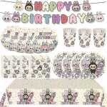 2025 decorations miniso cartoon labu party vaisselle fournitures de fete d'anniversaire pour enfants ...