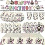 2025 decorations miniso cartoon labu party vaisselle fournitures de fete d'anniversaire pour enfants ...