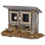 20251 / 12 poulailler miniature de jardin pour maison de poupe, accessoires, ensemble de jeu, figurines ...