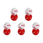 20255 paires de d�s en forme de coeur rouge et blanc, en plastique, s�rs et a la mode, pour plusieurs ...