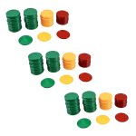 207 pcs mini jetons de poker rouge jaune vert en forme ronde pour le chanceux