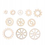 20pcs boutons en bois casse - tete en bois de coupe