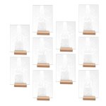 (21 - 30) 10 assiettes rectangulaires numriques en acrylique avec bases, assiettes de table de mariage, ...