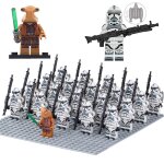 21 pices star war mini figurine action matre jedi soldat de la tempte bloc de construction jouet pour ...