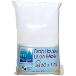2167856 cotoval drap housse bb uni coton blanc 60 x 120 cm