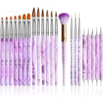 22pcs pinceaux ongles gel uv acrylique, acrylique nail brush brosse a poussire pour les ongles stylos ...