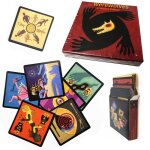 24 cartes - paquet de cartes loups - garous en anglais, jeu familial amusant avec bote, jouet divertissant, ...