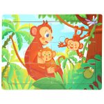 24 - mre singe - mini puzzle en bois de taille 15 * 10cm pour enfants, puzzle 3d en bois pour bbs, ...