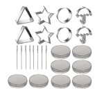 24 pcs squid cookie cutter game set, avec bote en etain et aiguille