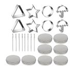 24 pcs squid cookie cutter game set, avec bote en etain et aiguille