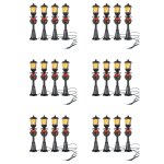 24 pices mini lampadaire de no?l lampe de train lampe de rue miniature lumires dcoratives pour ...