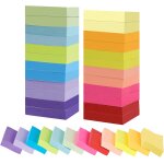 2400 notes sticky notes - 12 couleurs vive mini notes autocollantes 50x38 mm - petit bloc note pour maison ...