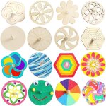 24pcs toupies en bois, jouets ducatifs pour enfants, toupies pour cadeau anniversaire, remplisseurs ...