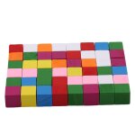 25 50 pcs / pack montessori color bois cube blocs lumineux assemblage bloc dbut educatif dbut apprentissage ...