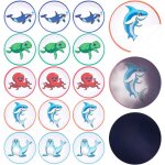 25 pcs sige d'apprentissage de la propret autocollant magique animal marin pot cibles toilettes changement ...