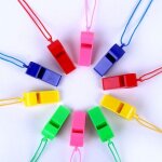 25 sifflets nons avec cordons pour garons & filles - sport & entrainement, anniversaires, cadeaux invits, ...
