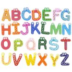 26 lettres de l'alphabet en bois coloré dessin animé aimants réfrigérateur magnétique lettres autocollants ... 26 lettres de l'alphabet en bois coloré dessin animé aimants réfrigérateur magnétique lettres autocollants ...
