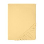 2791 celinatex drap housse 140 x 200 a 160 x 200 cm a 200x en jersey de coton stretch crme jaune