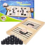 2en1jeu de table de hockey portable en bois, coffret jeux de socit famille, jeu de plateau de bataille, ...