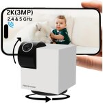 2k (3mp) 360 wifi surveillance camera, indoor babyphone, night camera, ai detection, auto tracking, 2 ... 2k (3mp) 360 wifi surveillance camera, indoor babyphone, night camera, ai detection, auto tracking, 2 ...