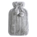 2l sac d'eau chaude etui de protection hiver housse en peluche amovible etanche main pieds plus chaud ...